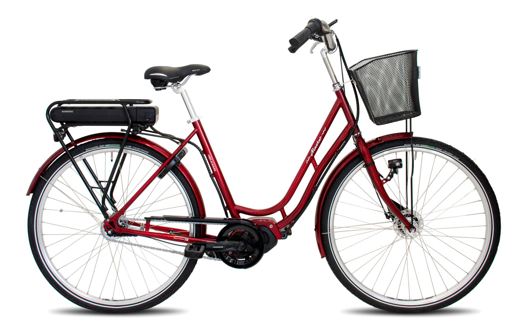 Helkama e-Ainotar 7V 28" punainen matalarunkoinen sähköpyörä