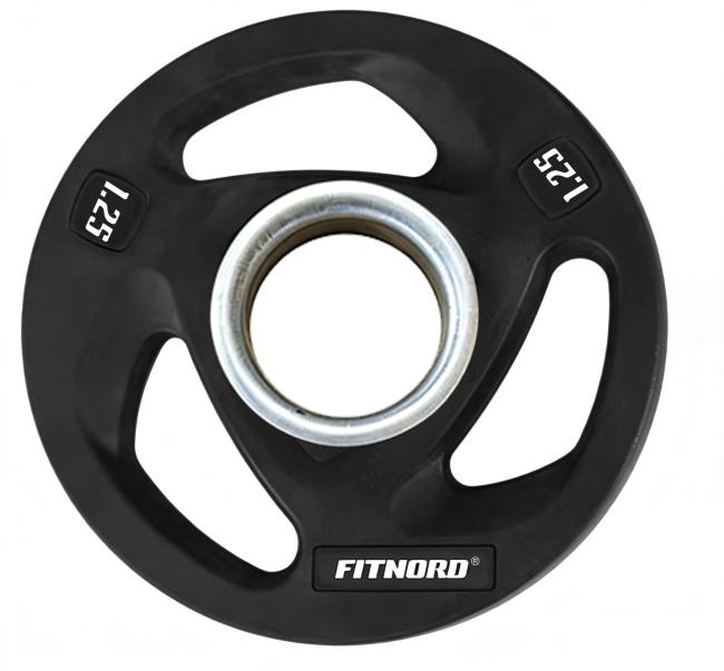 Levypaino 1,25 kg, FitNord Tri Grip Black
