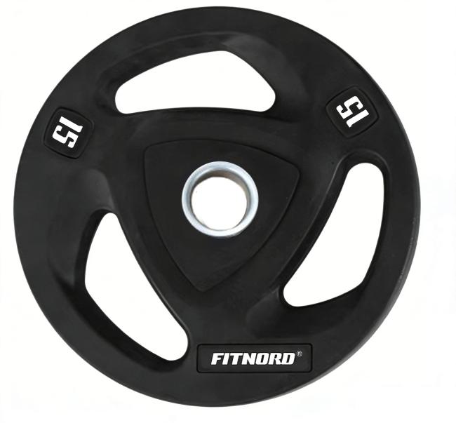 Levypaino 15 kg, FitNord Tri Grip Black